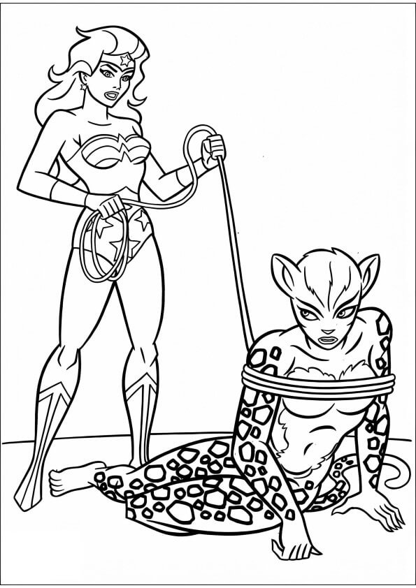 Desenho de Mulher-Maravilha para imprimir