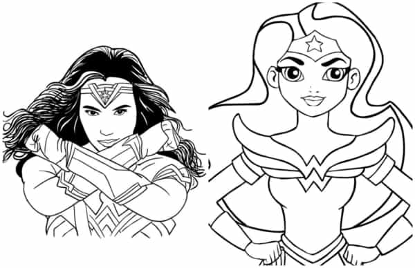 Desenho de Mulher-Maravilha para imprimir