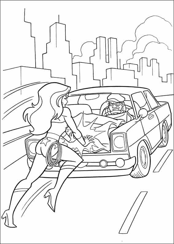 Desenho de Mulher-Maravilha para imprimir
