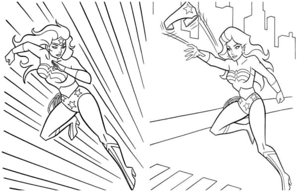 Desenho de Mulher-Maravilha para imprimir