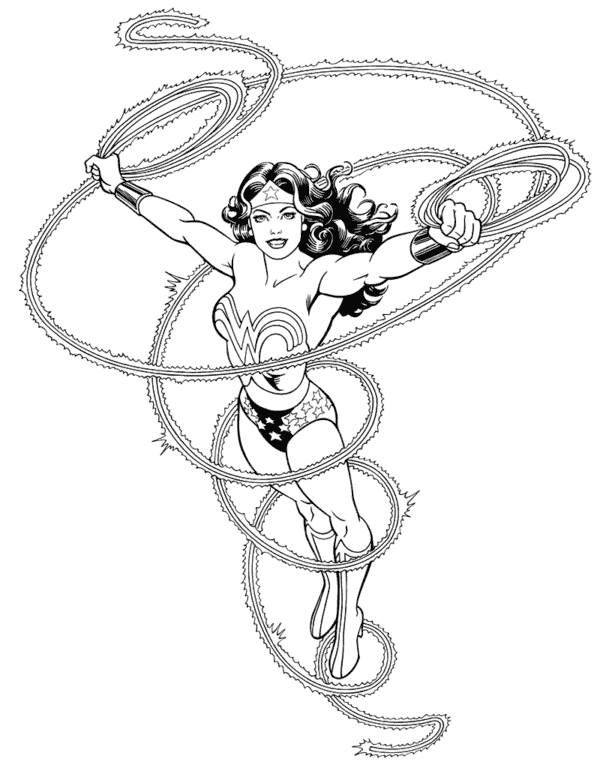 Desenho de Mulher-Maravilha para imprimir