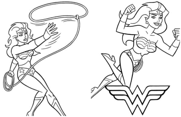 Desenho de Mulher-Maravilha para imprimir