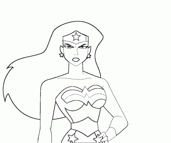 Desenho de Mulher-Maravilha para imprimir