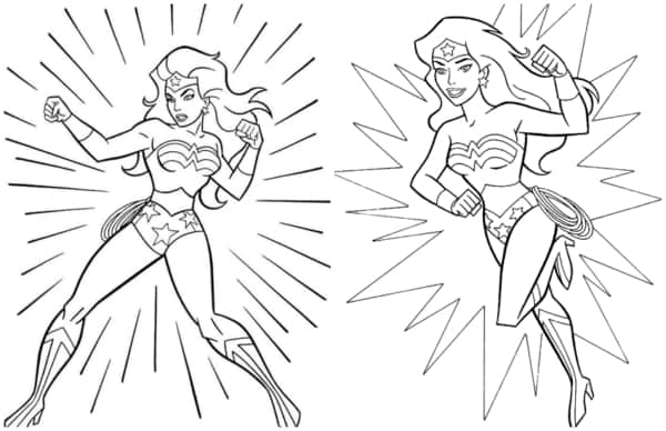 Desenho de Mulher-Maravilha para imprimir