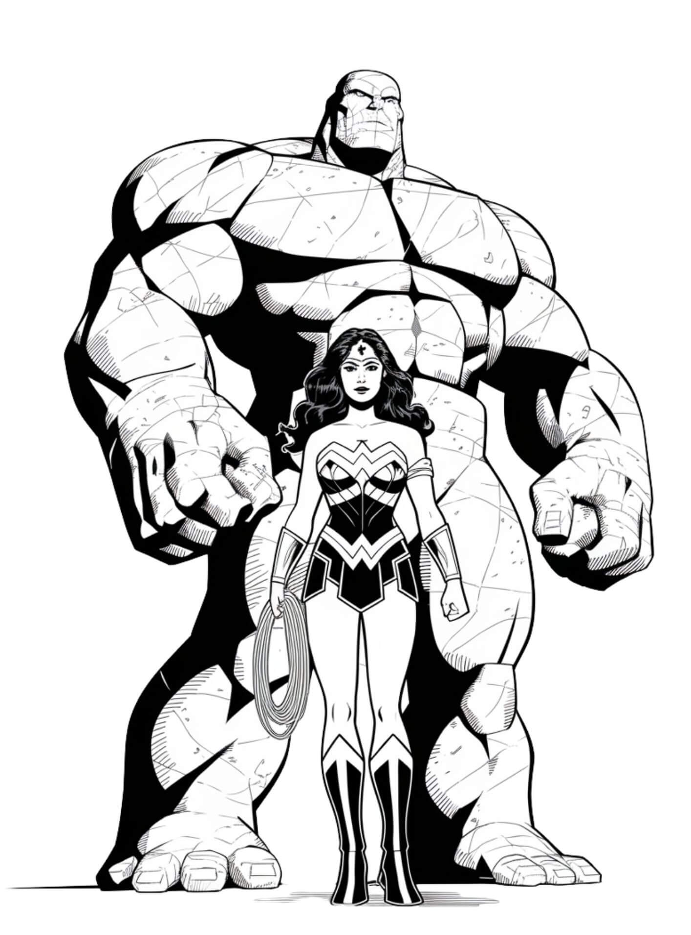 Desenho de Mulher-Maravilha para imprimir