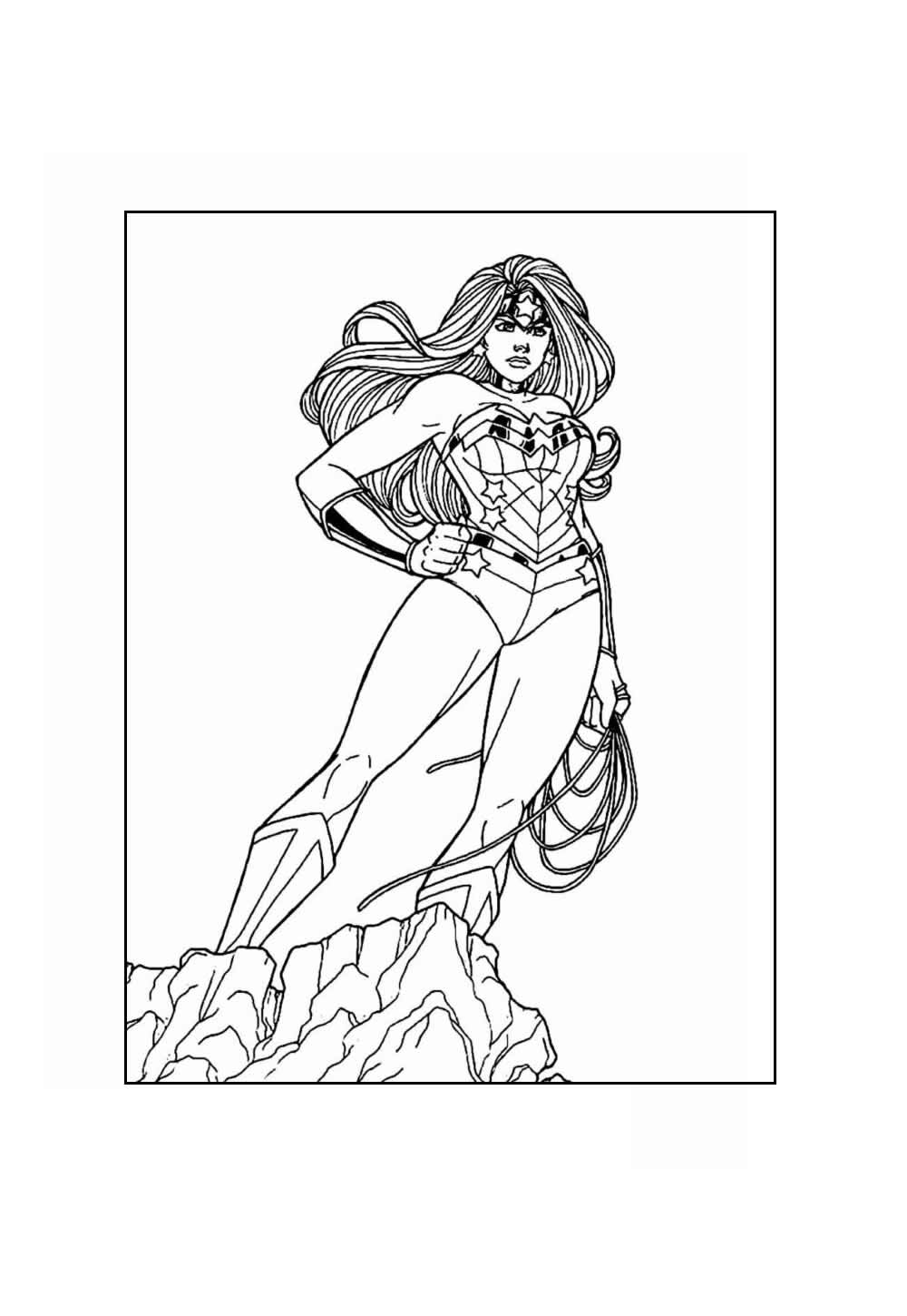 Desenho de Mulher-Maravilha para imprimir