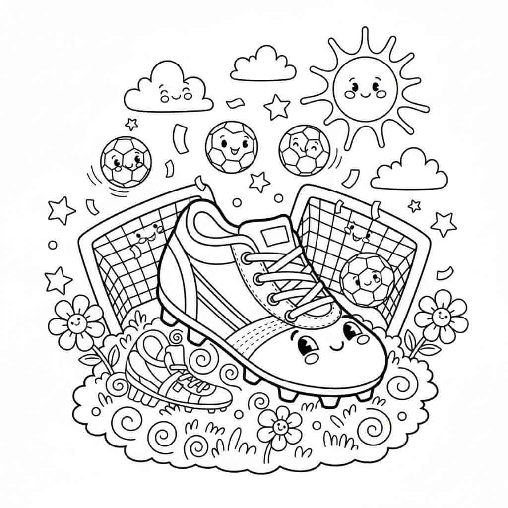 Desenho de Chuteiras para imprimir