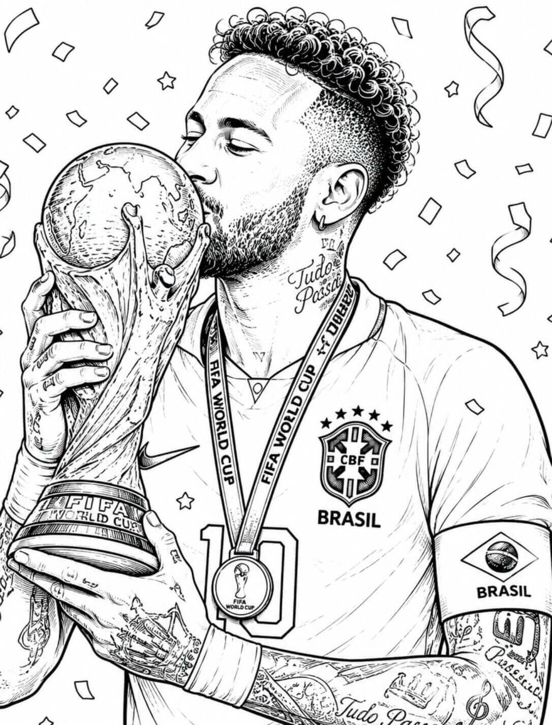 Desenho de Copa do Mundo da FIFA 2026 para imprimir