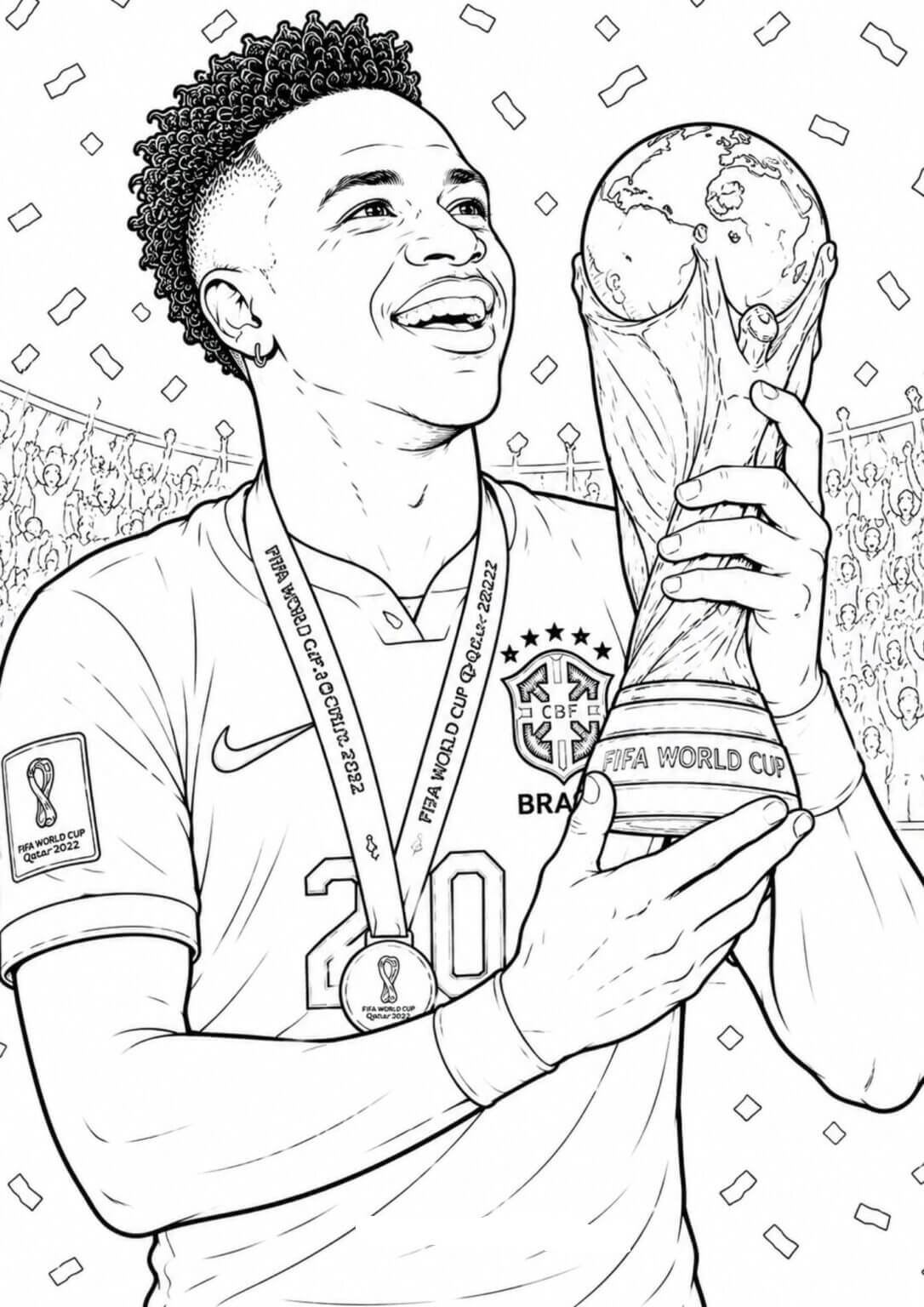Desenho de Copa do Mundo da FIFA 2026 para imprimir