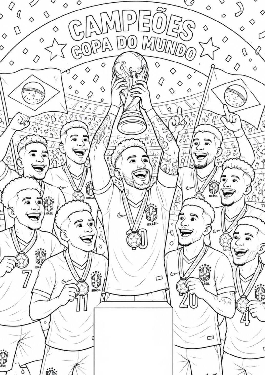 Desenho de Copa do Mundo da FIFA 2026 para imprimir