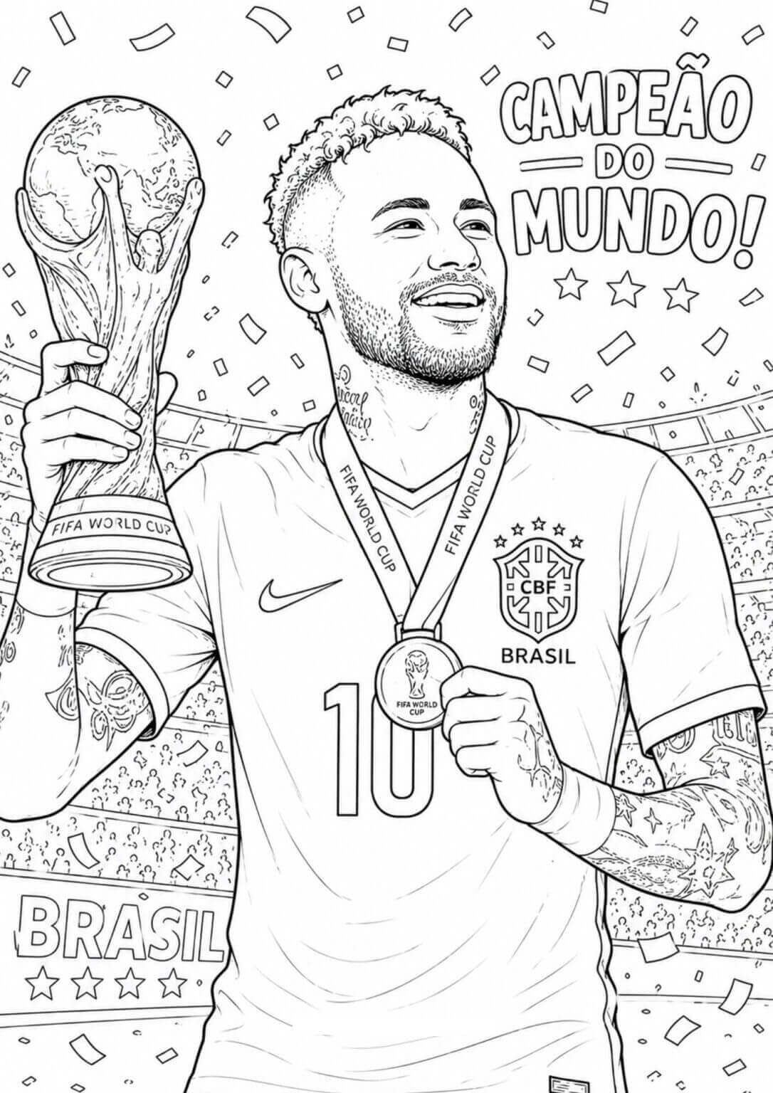 Desenho de Copa do Mundo da FIFA 2026 para imprimir