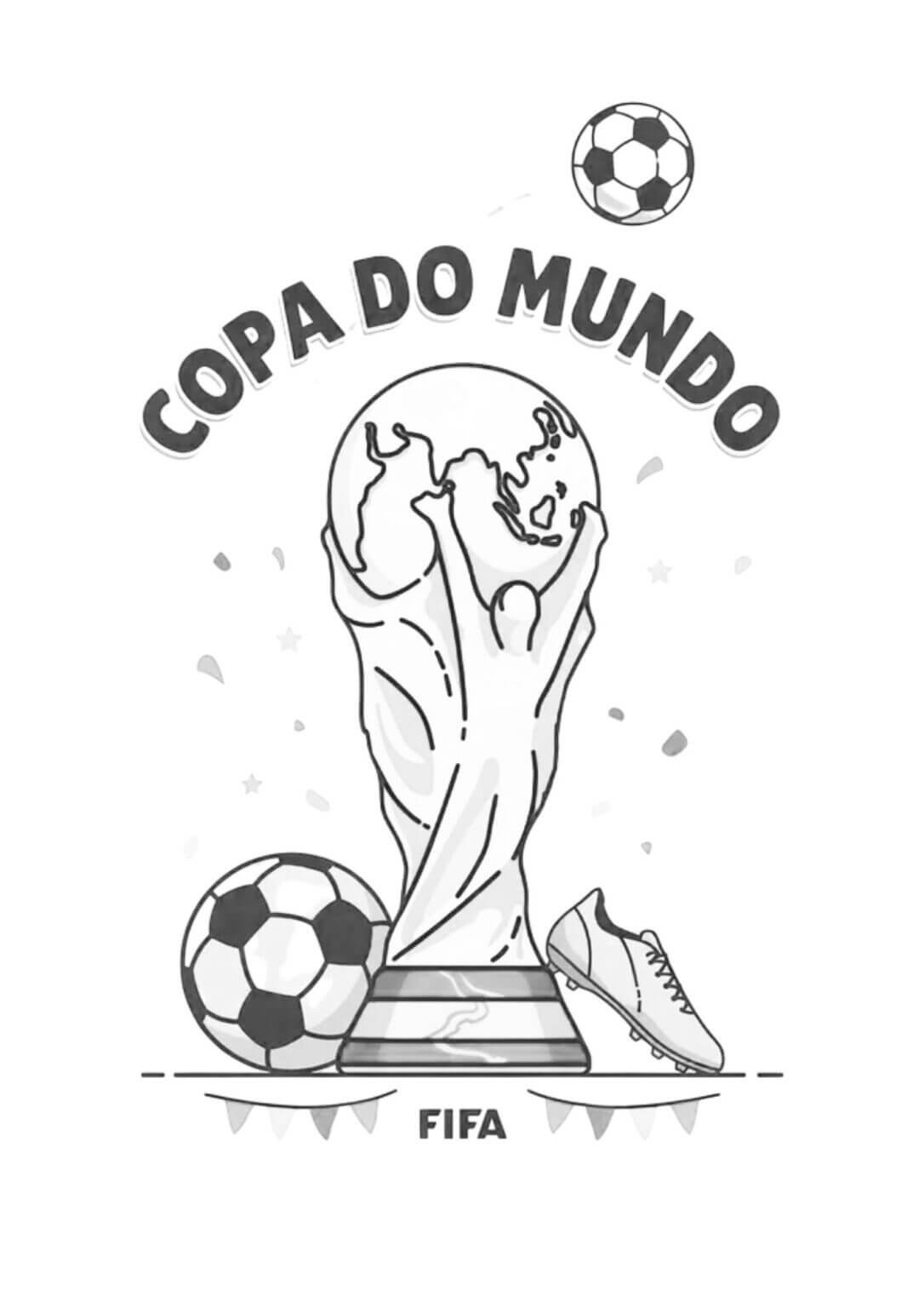 Desenho de Copa do Mundo da FIFA 2026 para imprimir