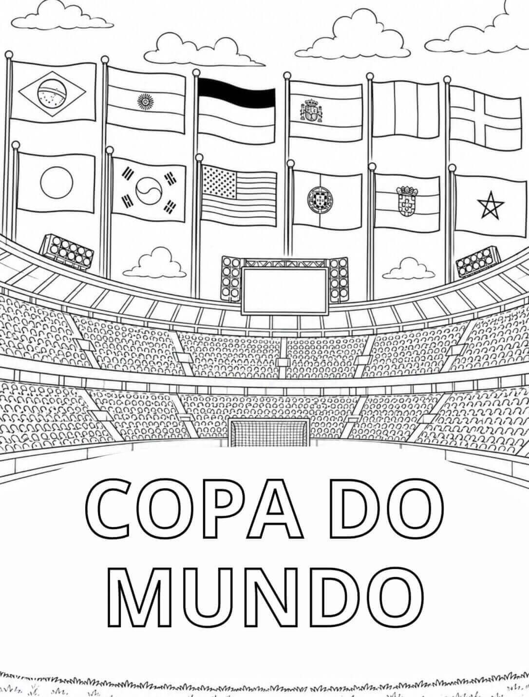 Desenho de Copa do Mundo da FIFA 2026 para imprimir
