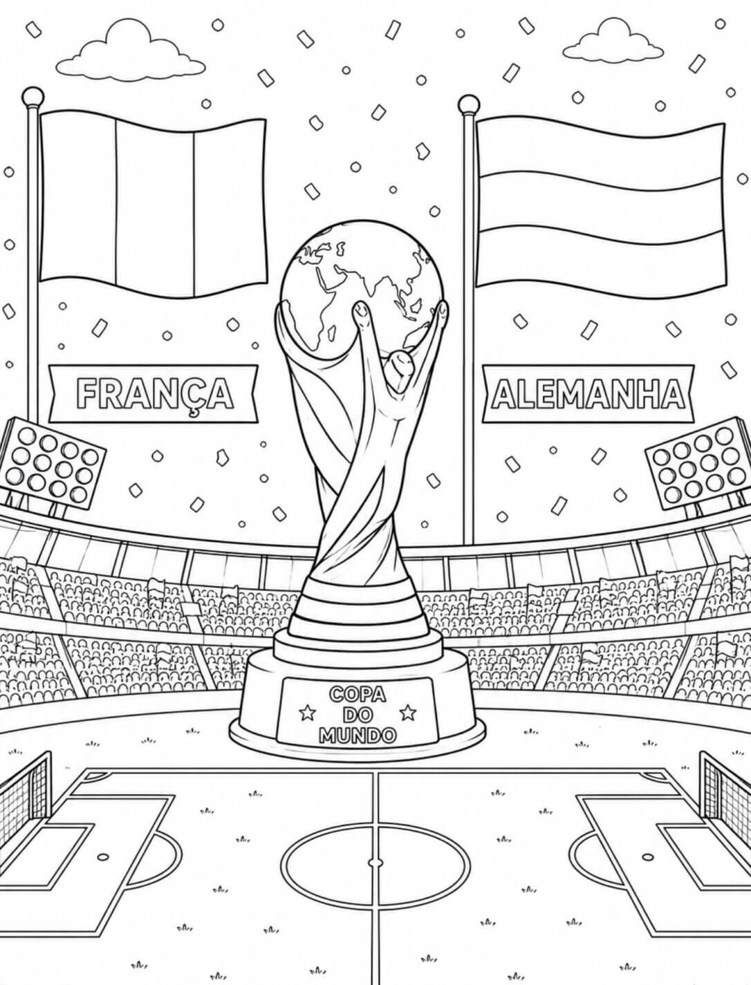 Desenho de Copa do Mundo da FIFA 2026 para imprimir