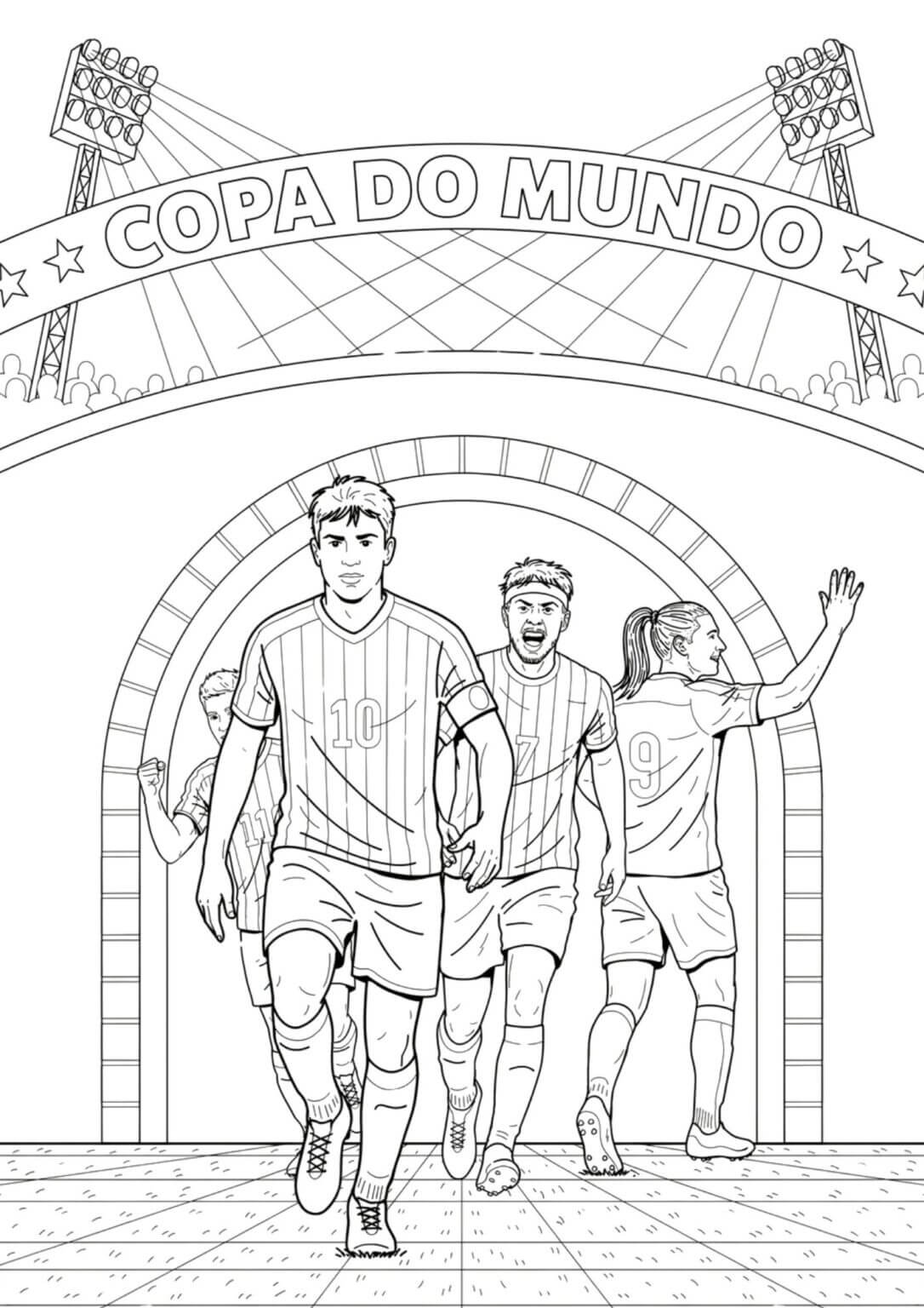 Desenho de Copa do Mundo da FIFA 2026 para imprimir