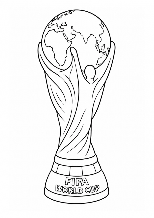 Desenho de Copa do Mundo da FIFA 2026 para imprimir