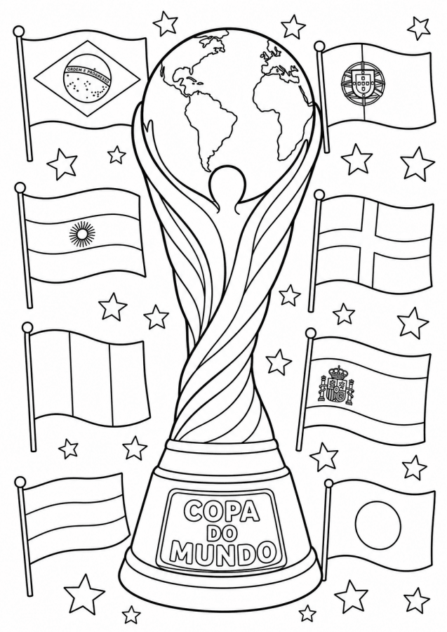 Desenho de Copa do Mundo da FIFA 2026 para imprimir