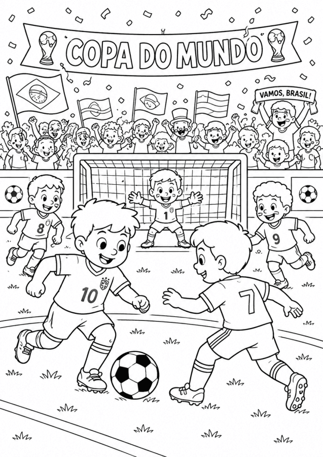 Desenho de Copa do Mundo da FIFA 2026 para imprimir