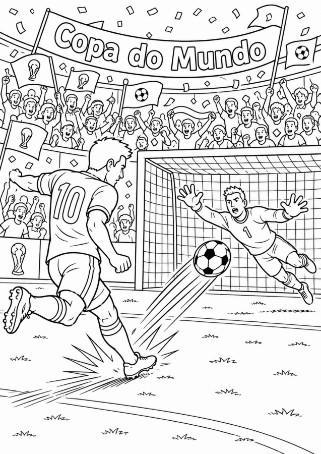 Desenho de Copa do Mundo da FIFA 2026 para imprimir
