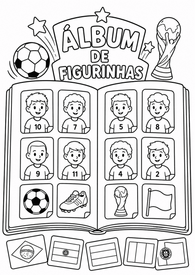 Desenho de Copa do Mundo da FIFA 2026 para imprimir