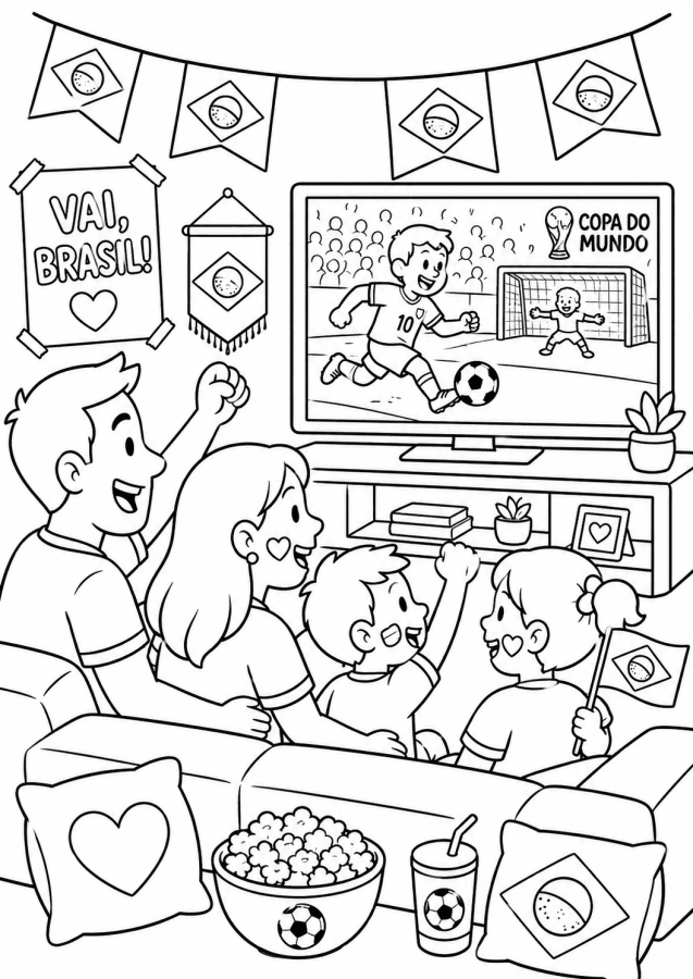 Desenho de Copa do Mundo da FIFA 2026 para imprimir
