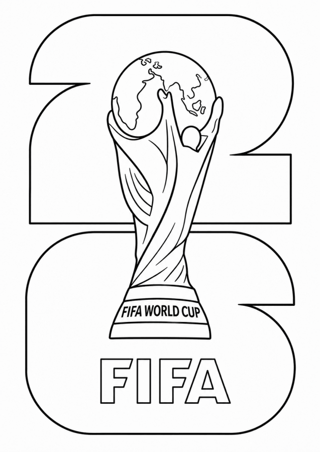 Desenho de Copa do Mundo da FIFA 2026 para imprimir