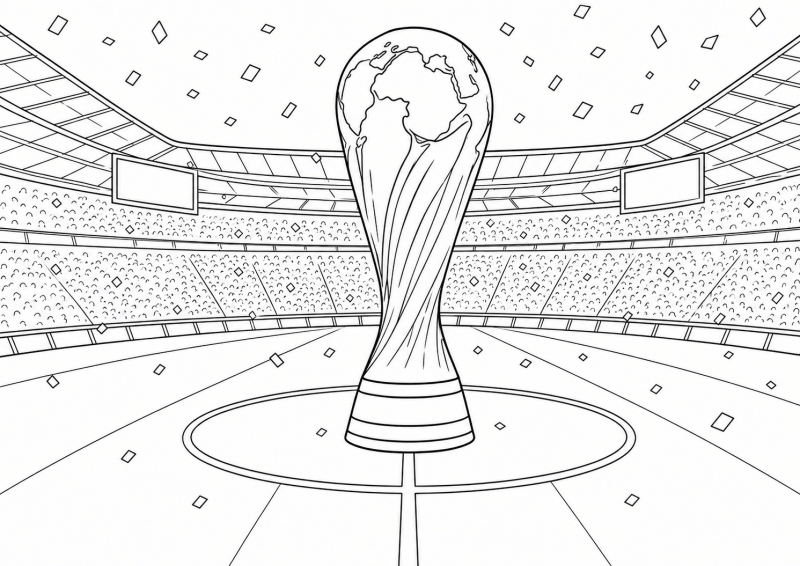 Desenho de Copa do Mundo da FIFA 2026 para imprimir