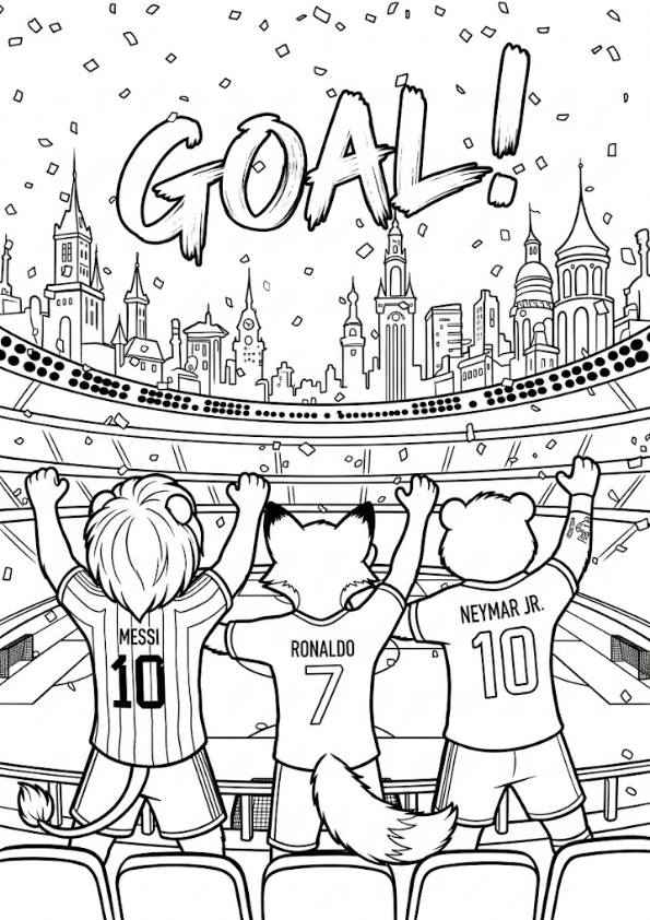 Desenho de Copa do Mundo da FIFA 2026 para imprimir