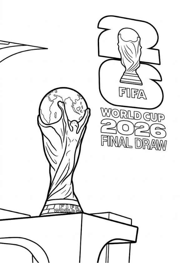 Desenho de Copa do Mundo da FIFA 2026 para imprimir