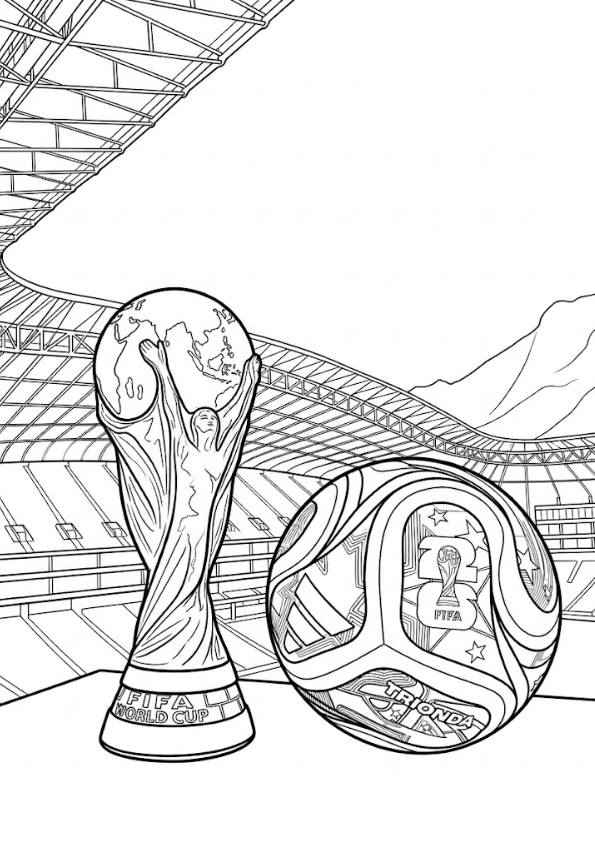 Desenho de Copa do Mundo da FIFA 2026 para imprimir
