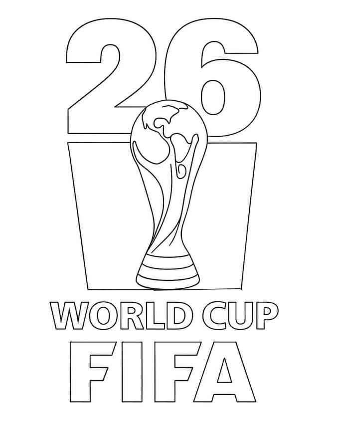 Desenho de Copa do Mundo da FIFA 2026 para imprimir