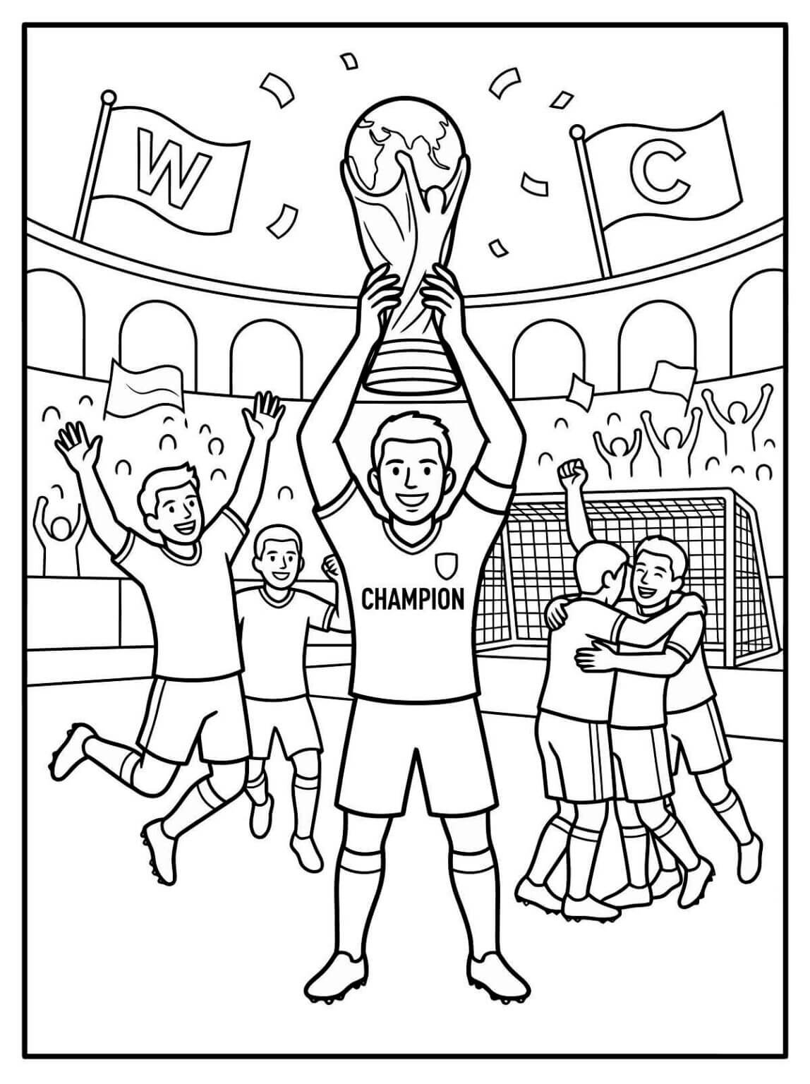 Desenho de Copa do Mundo da FIFA 2026 para imprimir