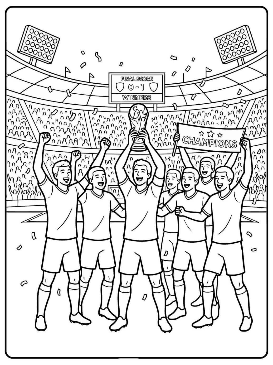 Desenho de Copa do Mundo da FIFA 2026 para imprimir