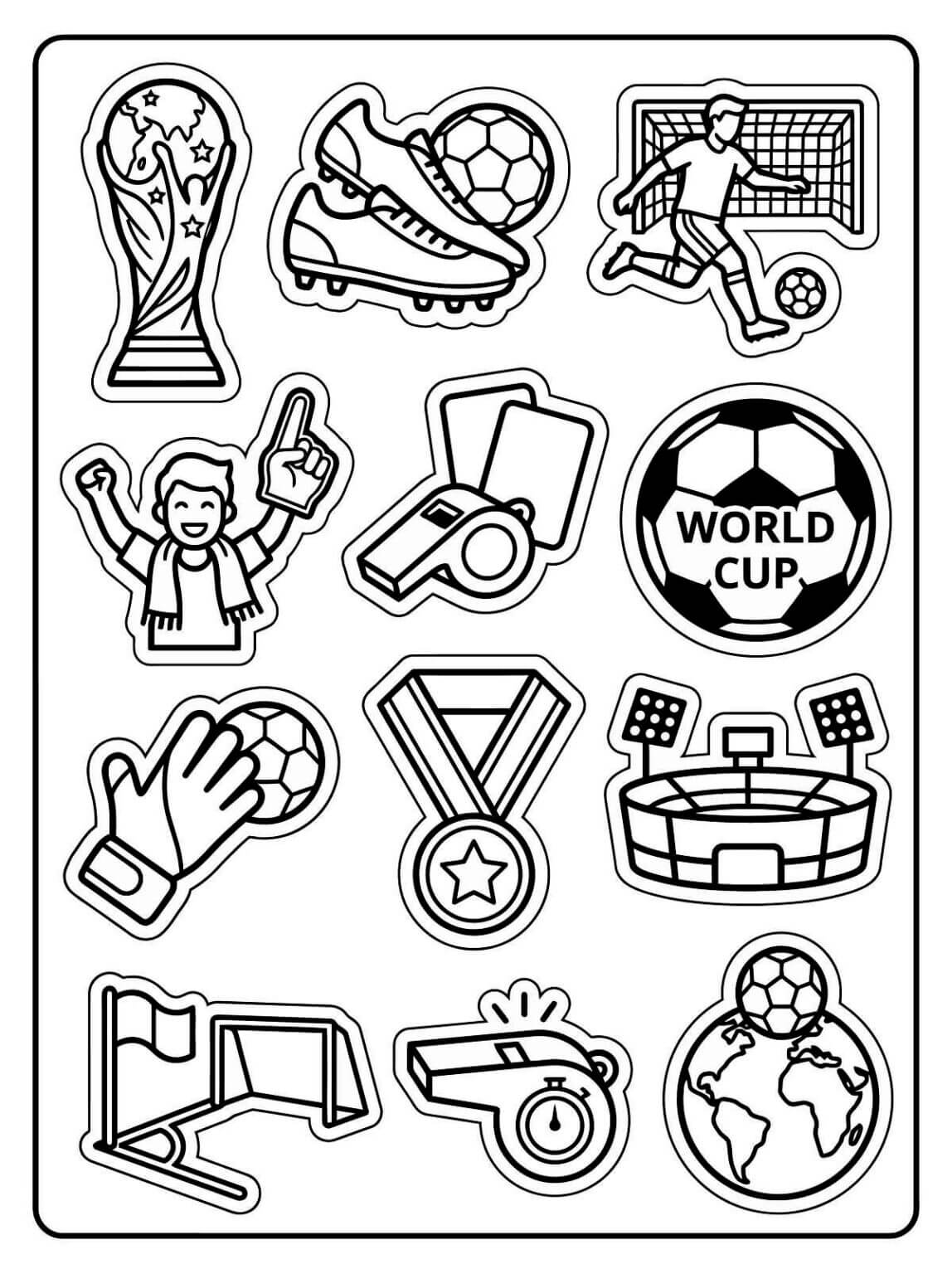 Desenho de Copa do Mundo da FIFA 2026 para imprimir