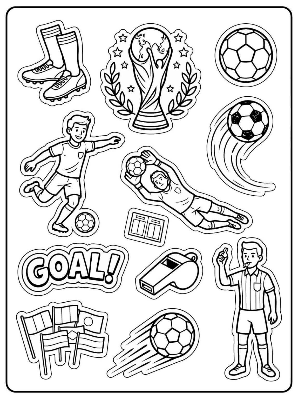 Desenho de Copa do Mundo da FIFA 2026 para imprimir