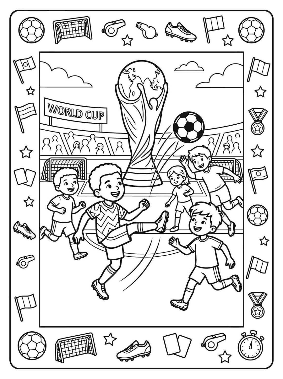 Desenho de Copa do Mundo da FIFA 2026 para imprimir