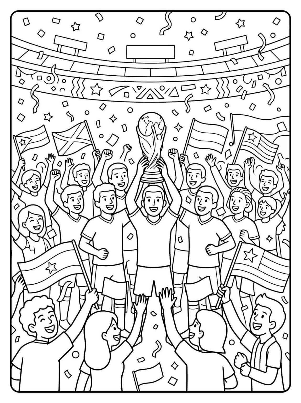 Desenho de Copa do Mundo da FIFA 2026 para imprimir