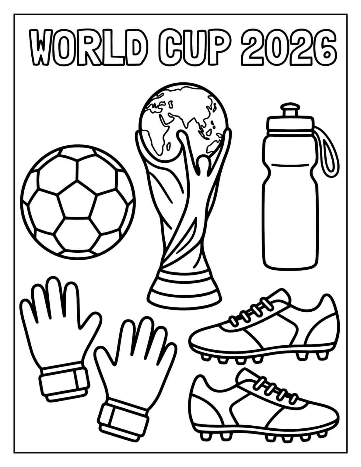 Desenho de Copa do Mundo da FIFA 2026 para imprimir