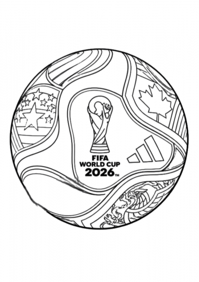 Desenho de Copa do Mundo da FIFA 2026 para imprimir