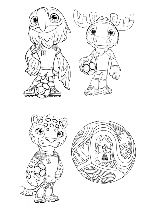 Desenho de Copa do Mundo da FIFA 2026 para imprimir