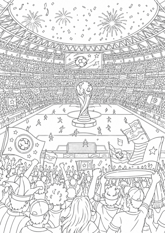 Desenho de Copa do Mundo da FIFA 2026 para imprimir
