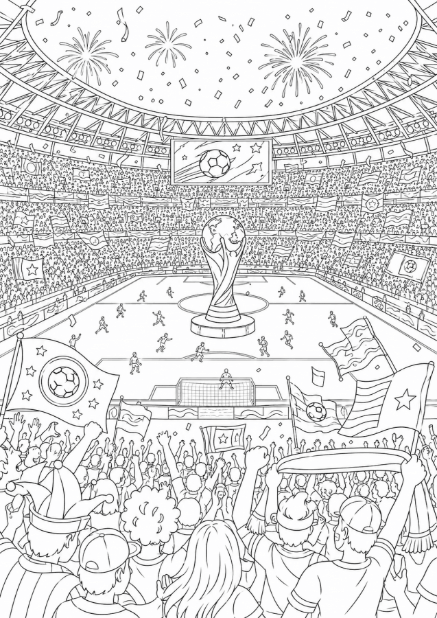 Desenho de Copa do Mundo da FIFA 2026 para imprimir