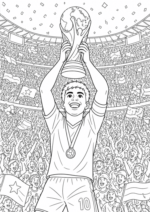 Desenho de Copa do Mundo da FIFA 2026 para imprimir