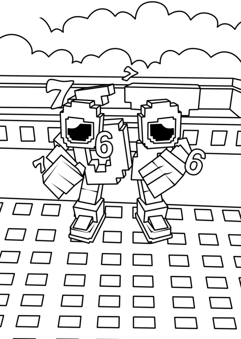 Desenho de 67 (Six Seven) para imprimir