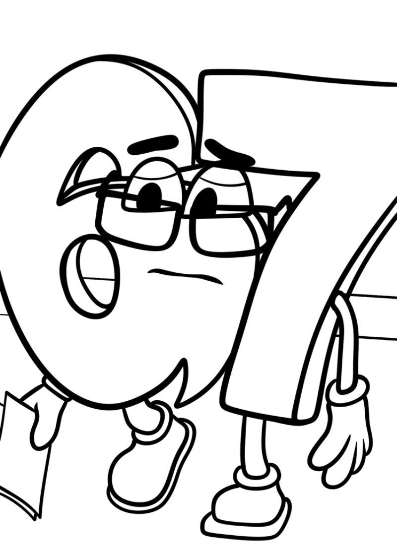 Desenho de 67 (Six Seven) para imprimir