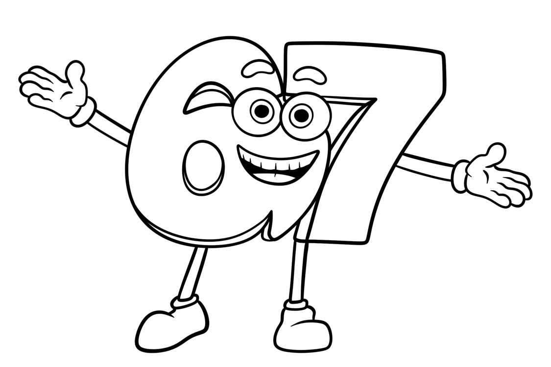 Desenho de 67 (Six Seven) para imprimir