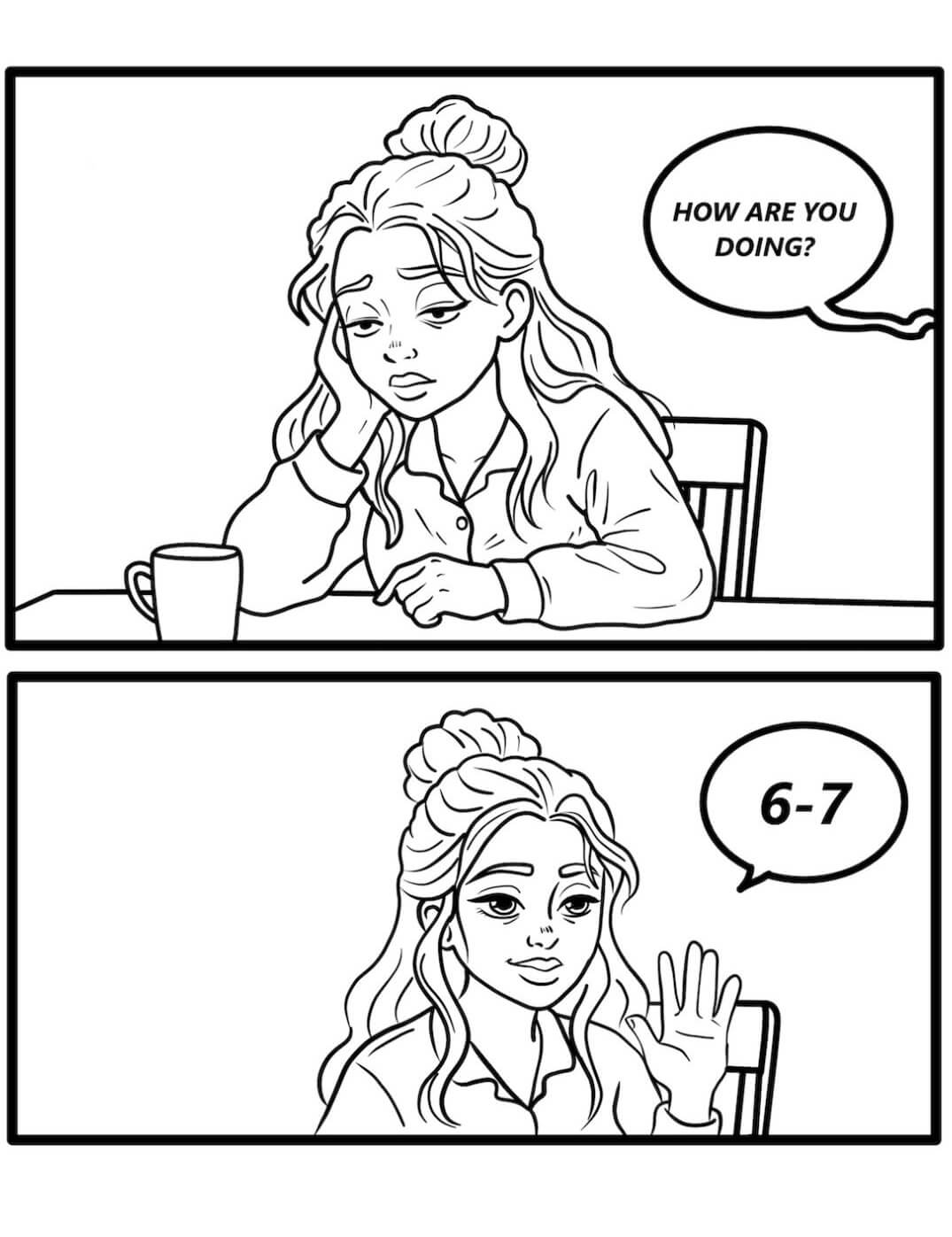 Desenho de 67 (Six Seven) para imprimir