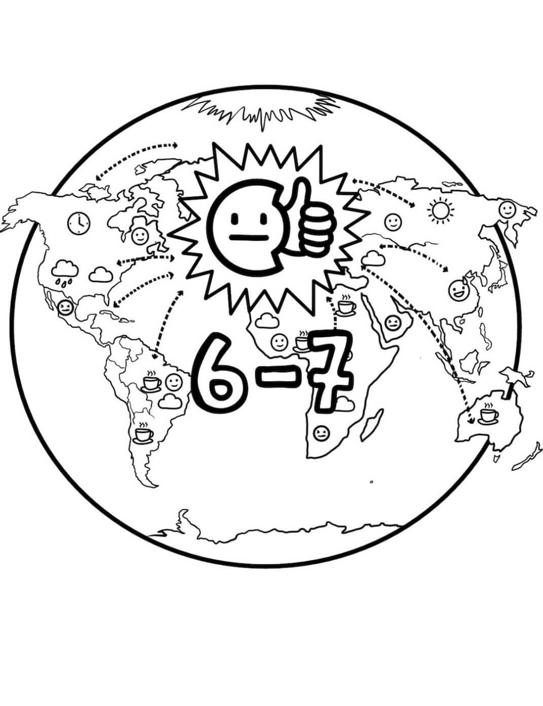 Desenho de 67 (Six Seven) para imprimir