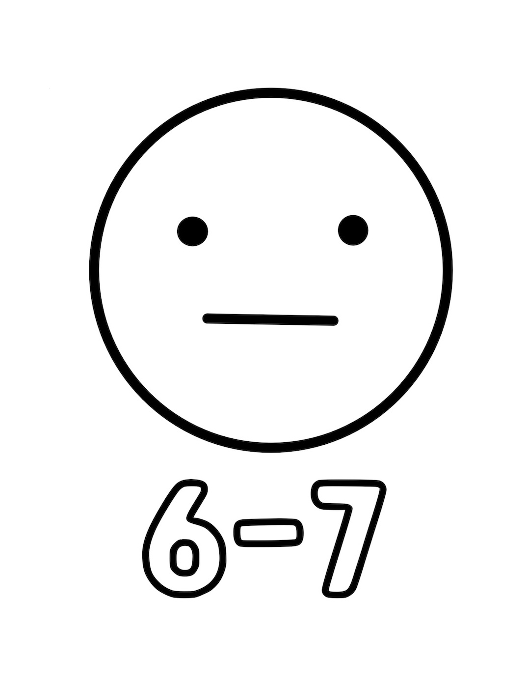 Desenho de 67 (Six Seven) para imprimir