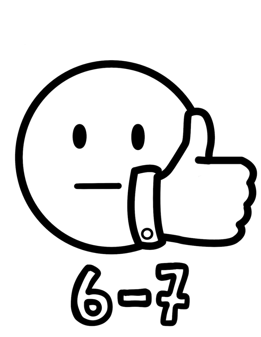 Desenho de 67 (Six Seven) para imprimir